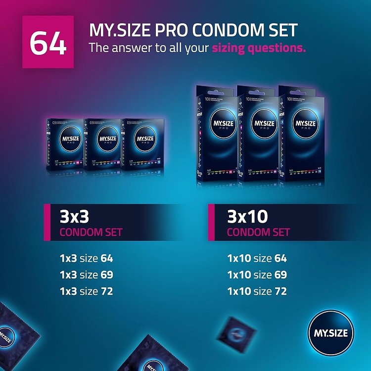 My Size Pro Condoms 64mm, Size 6 XL, 36 pcs