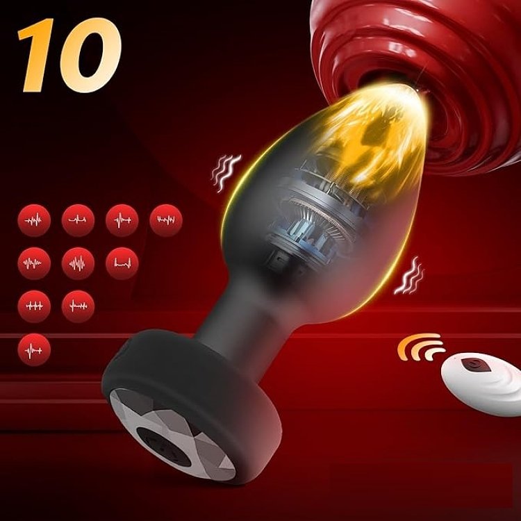 SMD Vibra Plug, Remote Controlled Butt Plug Vibrator, Πρωκτική Σφήνα με Δόνηση με Χειρισμό μέσω Remote, Black