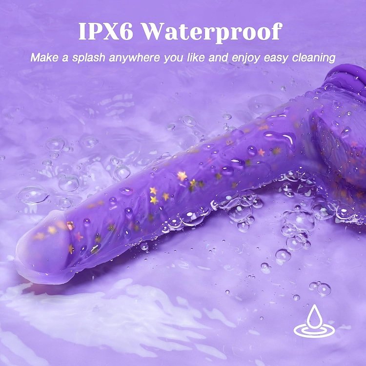 Tracy’s Dog JeliVoy Realistic Dildo 23.5cm με Remote, Λειτουργία Thrusting & Heating, Purple