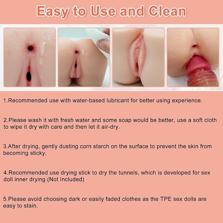 SMD Menjoy Olana, 2-in-1 Masturbator with 3D Textured Realistic Pussy & Ass, Super Soft Skin, Flesh