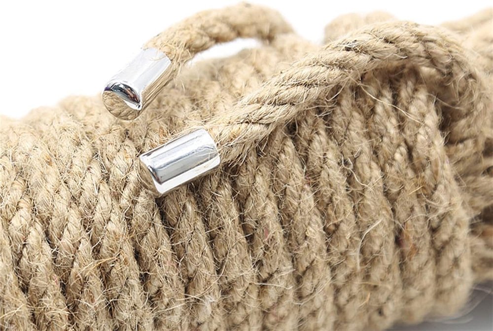 SMD Bow Tie 5m., Hemp Rope with Metal Tip, BDSM Tie Rope Cotton, Skin Color