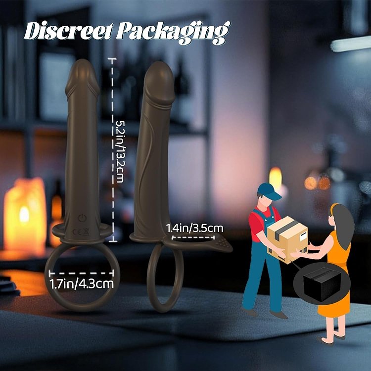 SMD RockHard, Vibrating Anal Plug & Dildo with Cock Ring για Strap On & Double Penetration με 10 Vibration Modes, Black