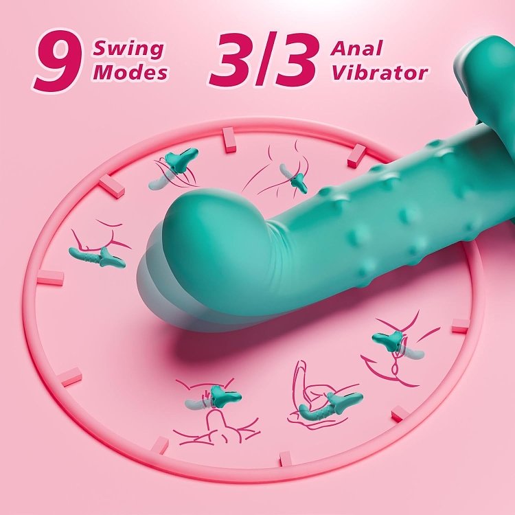 SMD Erotikon, Rose Clitoral Stimulation and G Spot Vibrator 2-in1, Διπλός Δονητής με 27 Stimulating Modes, Green
