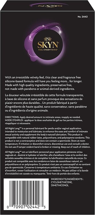 Skyn All Night Long, Silicon-Based Long Lasting Lube, Λιπαντικό 80ml