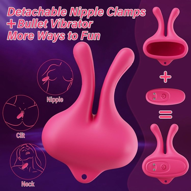 SMD Smooth Operator, 2-in-1 Nipple Stimulator & Clitoral Vibrator, Κλειτοριδικός Δονητής & Δονούμενοι Σφιγκτήρες Θηλών, Pink
