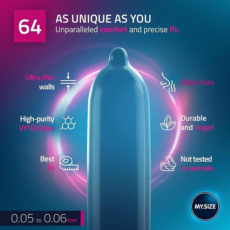 My Size Pro Condoms 64mm, Size 6 XL, 36 pcs