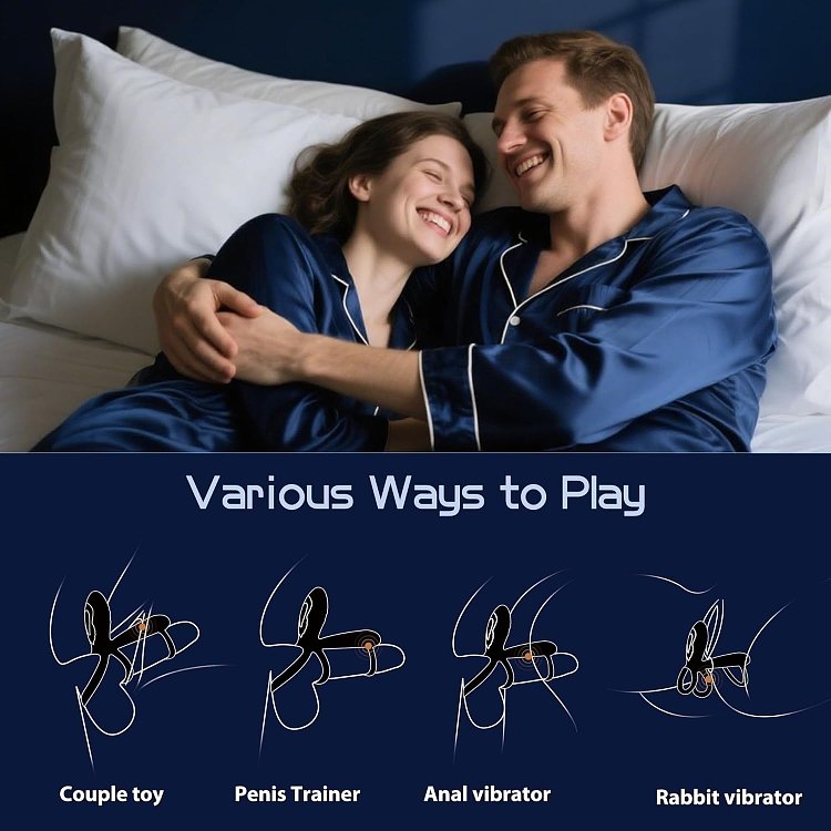 SMD Nutbuster, 4-in-1 Vibrating Cock Ring with 360° Twisting G-Spot Stimulator & Penis Enhancer με Remote, Black