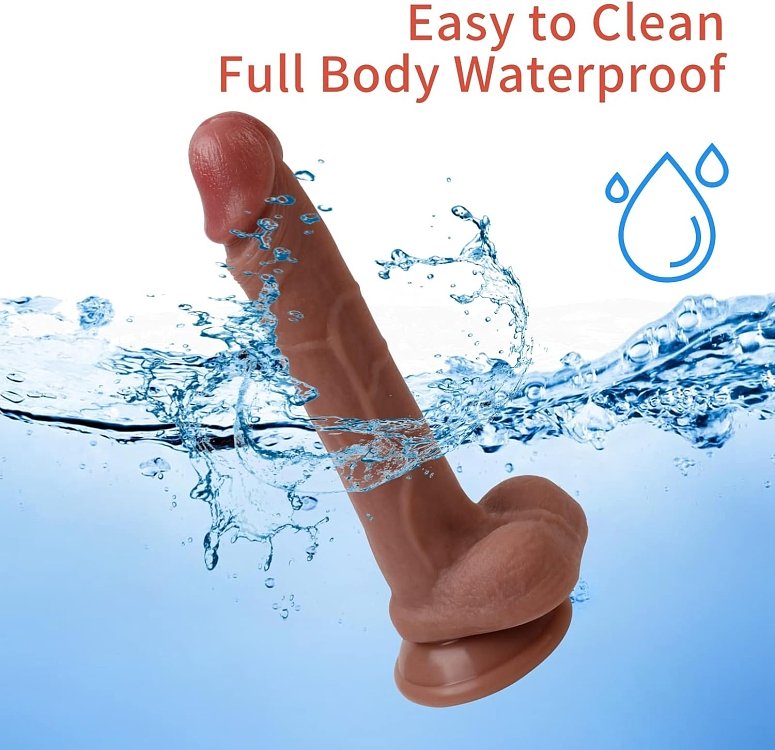 SMD Mr. Big, Realistic Dildo with Dual Layer Silicone, Ρεαλιστικό Ομοιώμα Πέους με Όρχεις και Βεντούζα, 22cm, Flesh