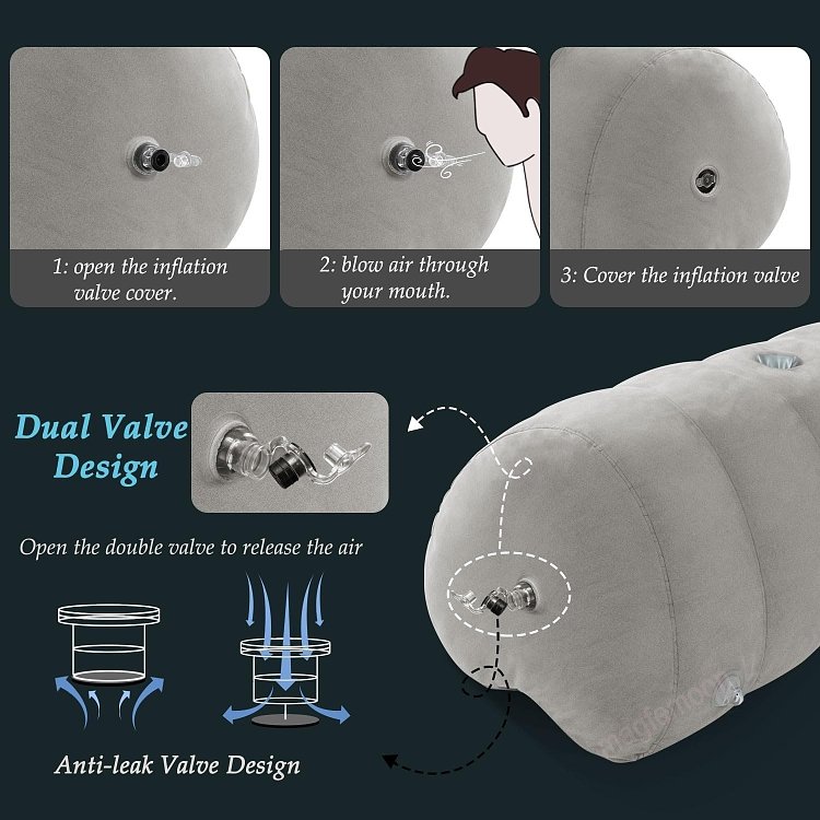 SMD Posture Mattress, Sex Pillow Cushion with Bondage Cuffs, Cross Strap & Nipple Clamps BDSM Kit