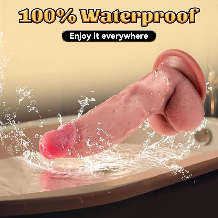 SMD Thick Joy, Realistic Dildo, Ρεαλιστικό Ομοιώμα Πέους με Όρχεις και Βεντούζα, 20cm, Flesh