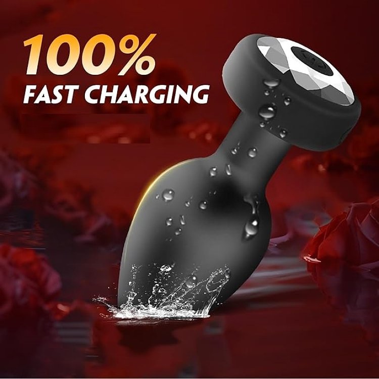SMD Vibra Plug, Remote Controlled Butt Plug Vibrator, Πρωκτική Σφήνα με Δόνηση με Χειρισμό μέσω Remote, Black