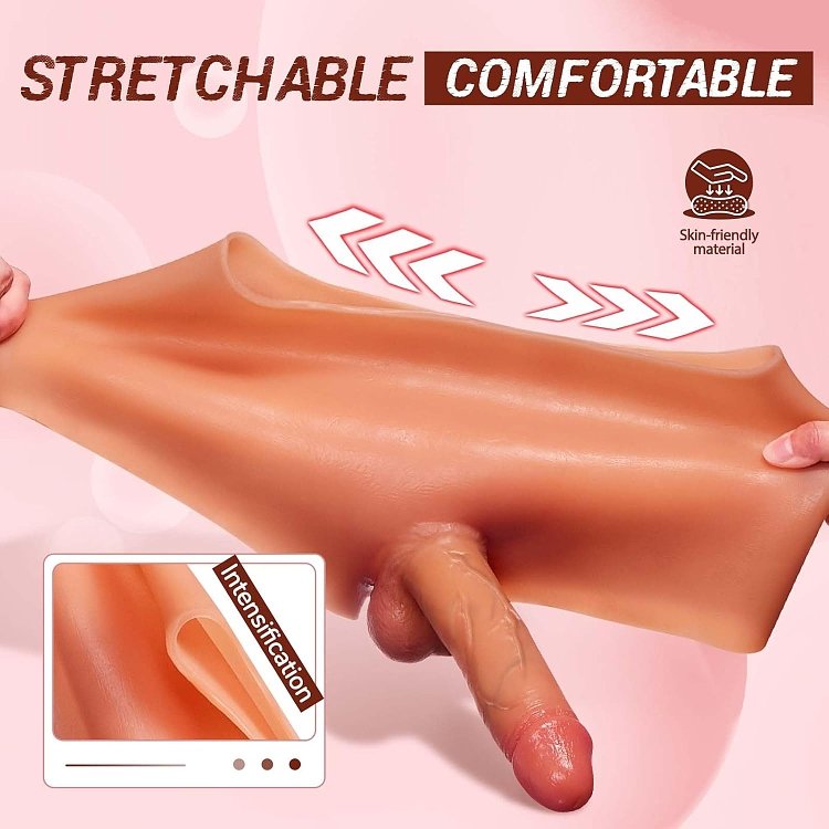 SMD Realistic Strap On Dildo Panty 18cm Skin Color