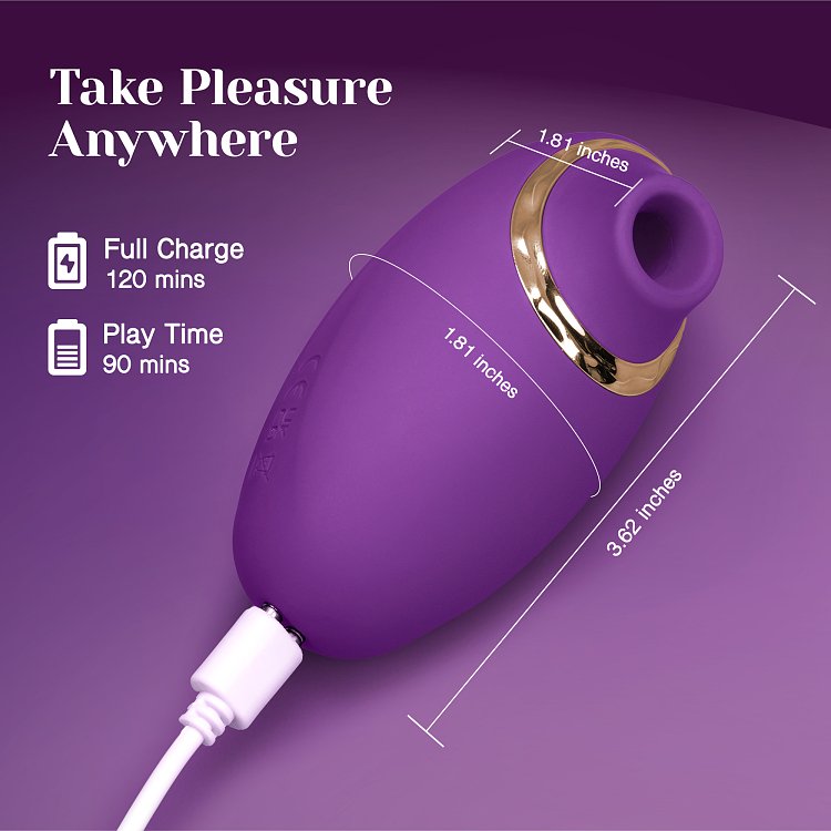 Tracy's Dog Flamingo S Clitoral Sucking Vibrator, 8 Intensities, Purple