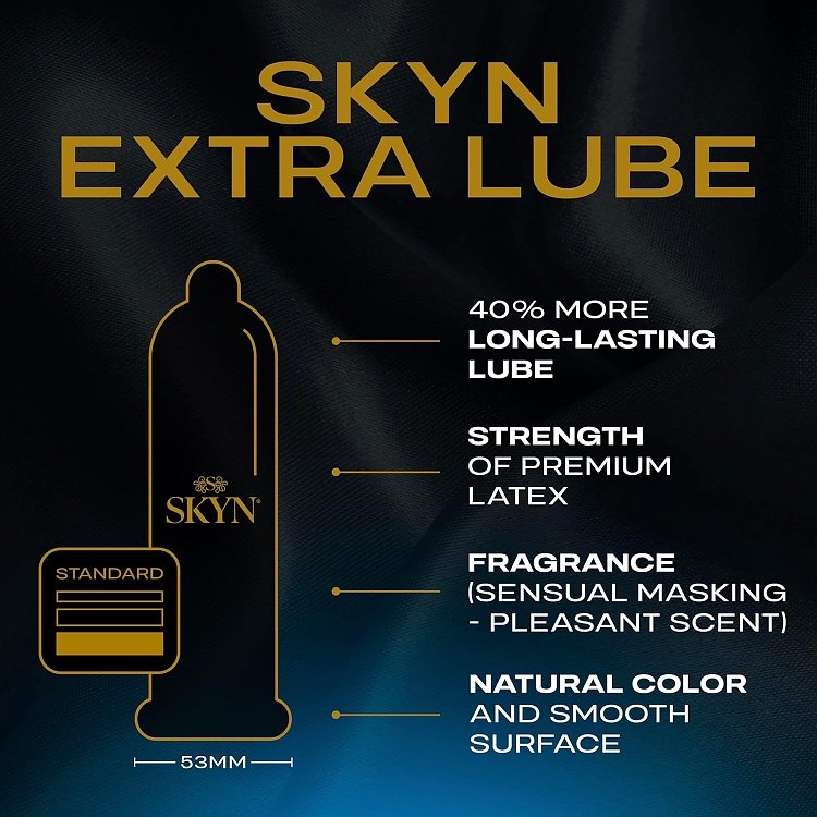 Skyn Extra Lube Condoms without Latex, Maximum Comfort 10pcs