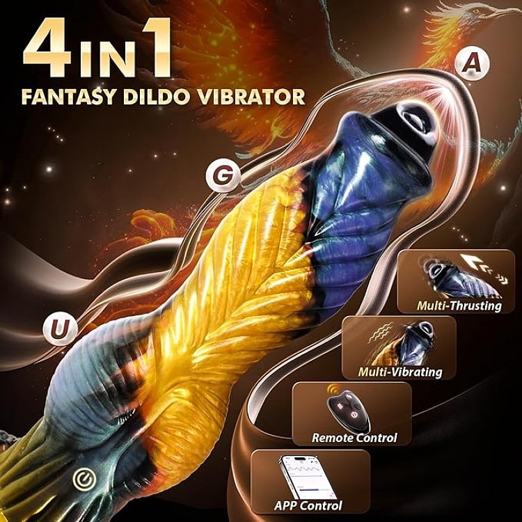 SMD Mutantic Titan, Realistic Monster Dildo 26cm with Thrusting Mode and Control via Remote & APP