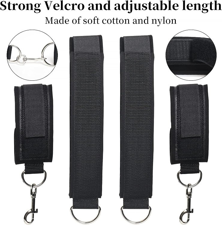 SMD Restrain me, Thigh And Wrist Cuffs, BDSM Σετ Δεσίματος Μηρού με Καρπό, Black