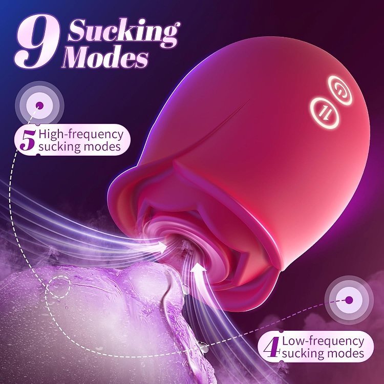 SMD Dessert Rose Single, Αναρροφητής Αιδοίου με 9 Intensities, Pink