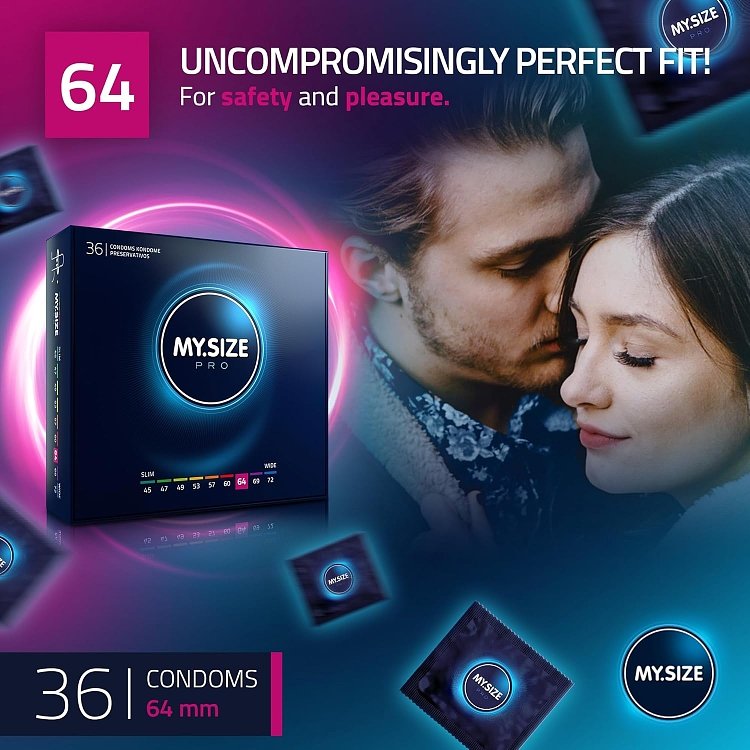 My Size Pro Condoms 64mm, Size 6 XL, 36 pcs