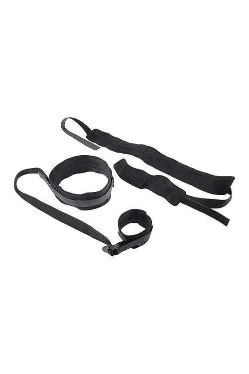 Sportsheets Sex And Mischief Brat Thigh And Wrist Cuffs, BDSM Star Δεσίματος Μηρού με Καρπό, Black