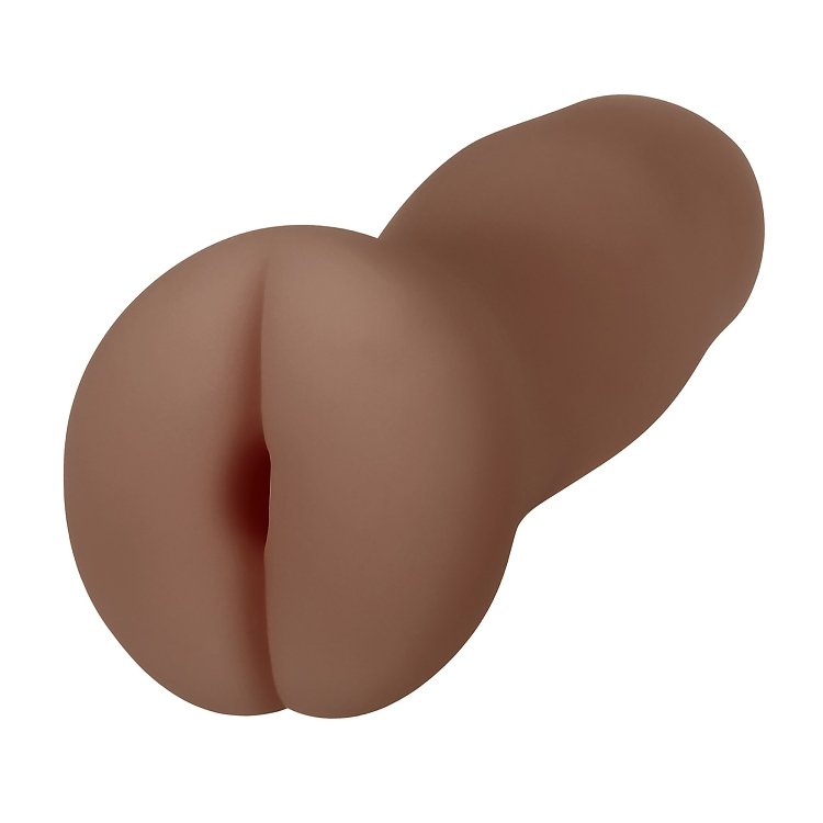 SMD Vixen Trio Fun, Set of 3 Masturbators with 3D Textured Realistic Pussy, Ass & Mouth + Vibrating Ring, Brown