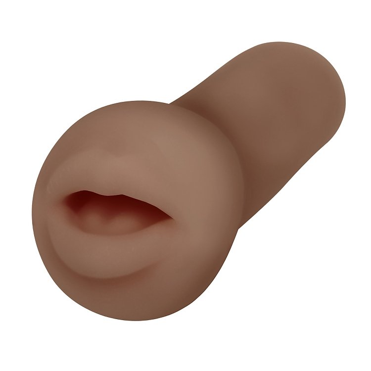 SMD Vixen Trio Fun, Set of 3 Masturbators with 3D Textured Realistic Pussy, Ass & Mouth + Vibrating Ring, Brown