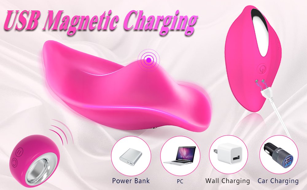 SMD Mini Wearable Clit Vibrator, Wireless Use with Controller, 12 Vibrating Modes, Pink