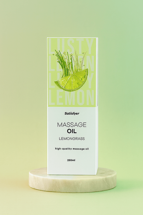 Satisfyer Lemongrass Massage Oil, Λάδι για Αισθησιακό Μασάζ με Άρωμα Lemongrass, 250ml