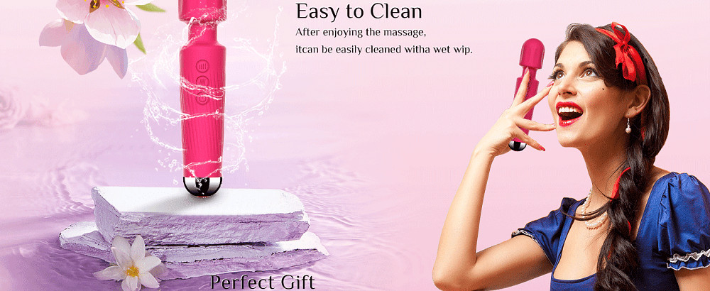 SMD Vibrator Wand, Ασύρματος Κλειτοριδικός δονητής, 20 Vibrations & 8 intensities, Pink