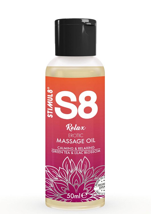 S8 Massage Oil, Green Tea & Lilac Blossom, 50ml