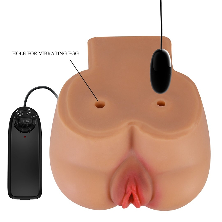 Crazy Bull Kylie, Vagina & Anus Masturbator Δονούμενο, Full Size Replica, Brown