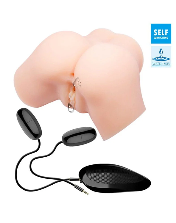 Crazy Bull Samantha, Vagina & Anus Masturbator Δονούμενο, Life-Like Skin, Flesh