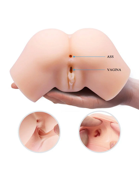 Crazy Bull Samantha, Vagina & Anus Masturbator Δονούμενο, Life-Like Skin, Flesh