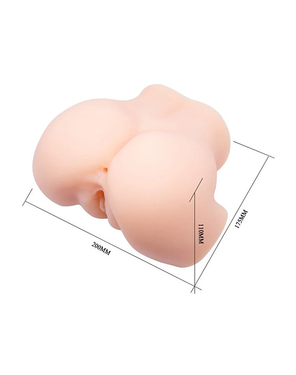 Crazy Bull Veronica, Vagina & Anus Masturbator Δονούμενο, Life-Like Skin, Flesh