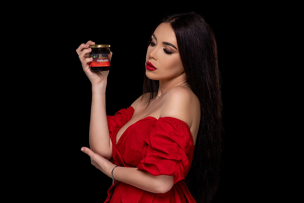 Diblong Power Honey, Aphrodisiac Honey with Ginseng, Maca & 20 herbal extracts, 43gr