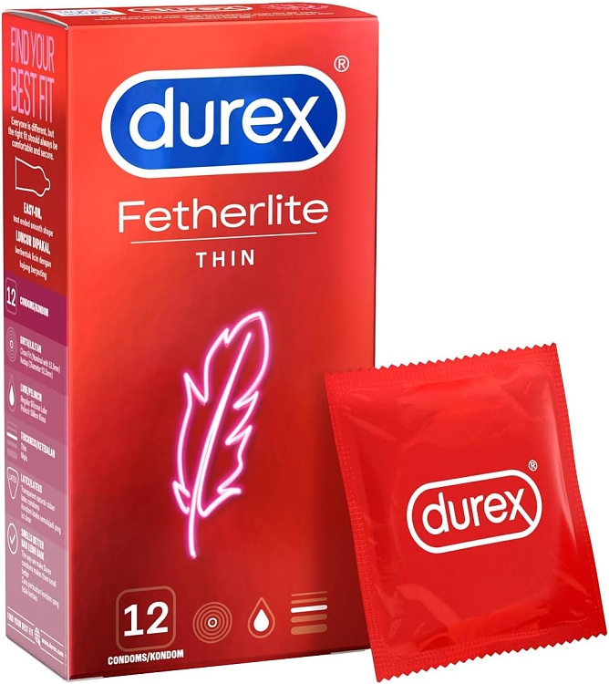 Durex Fetherlite Thin Condoms 12 pcs