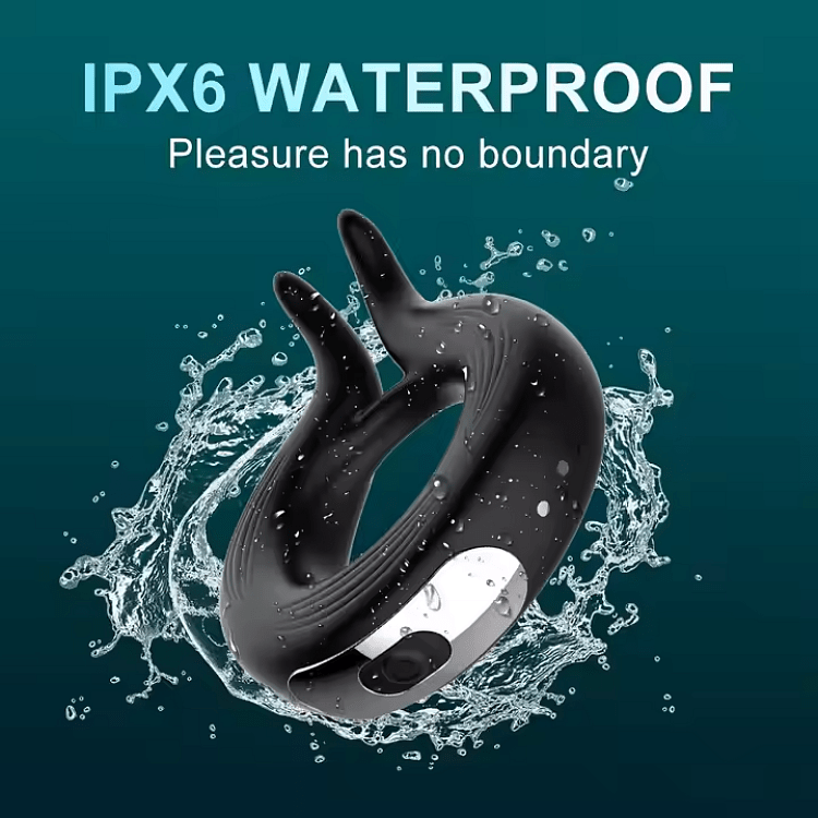 SMD Honey Bunny 2.0, Vibrating Cockring With Remote Control, Δαχτυλίδι Πέους Δονούμενο Σιλικόνης, 10 Vibration Modes, Black