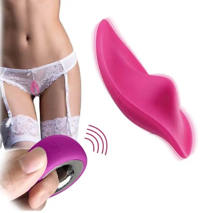 SMD Mini Wearable Clit Vibrator, Wireless Use with Controller, 12 Vibrating Modes, Pink