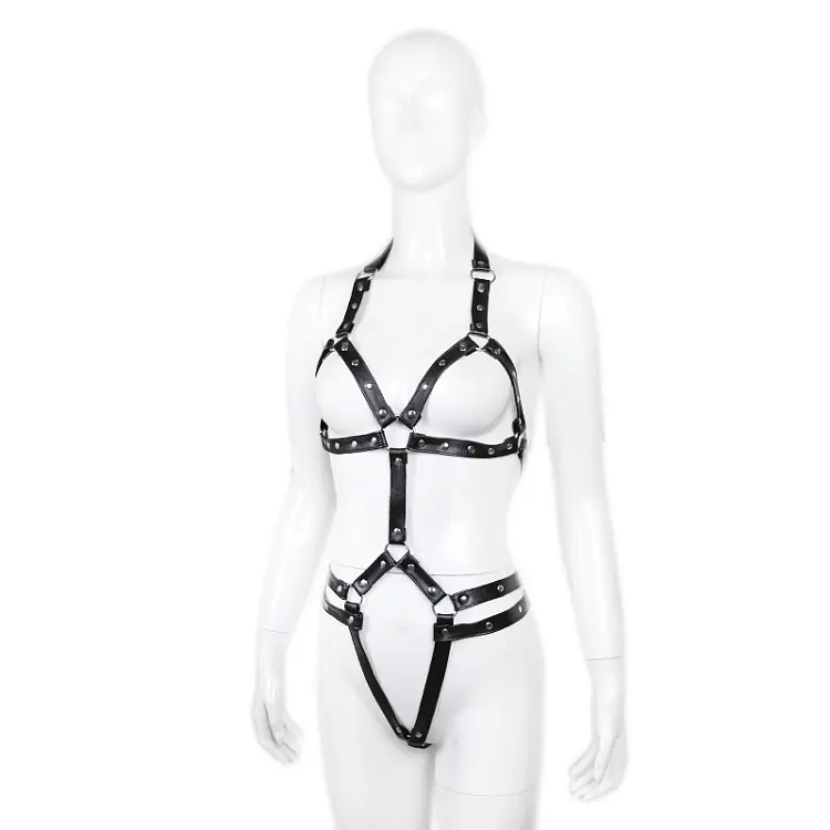 SMD ArmorClad, Fullbody Leather Harness, Leather Straps, Black