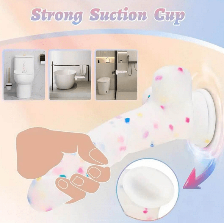 SMD Legend Confetti, Realistic Vibrator Dildo 22,5cm με Remote, Thrusting & Heating Function