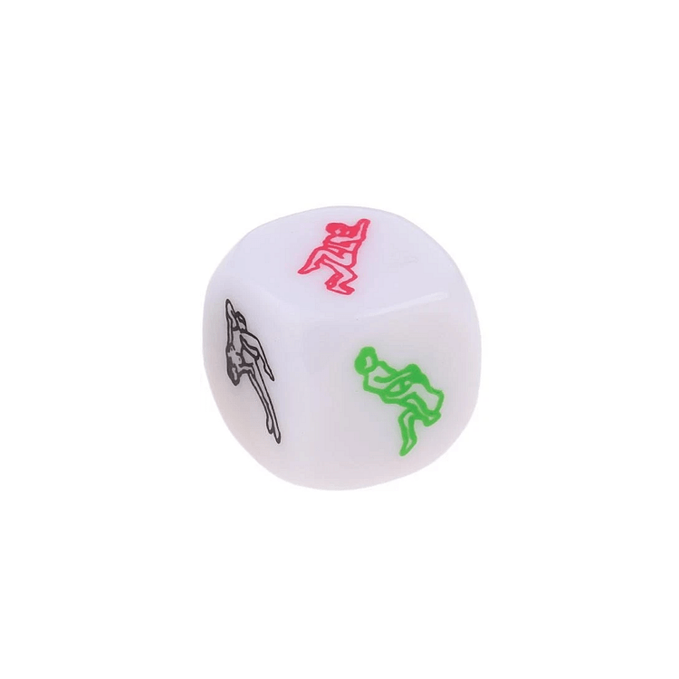 SMD Lucky Lovers White Dice, Couples Intimacy Game Play Dice With 6 Positions, Ερωτικό Ζάρι για Ζευγάρια με 6 Στάσεις, White