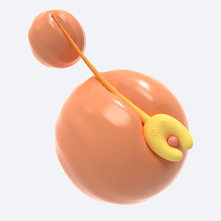 The Oh Collective Glow Pulse Dual Precision Clitoral Vibrator With Foreplay Tickler, Amber/Peach