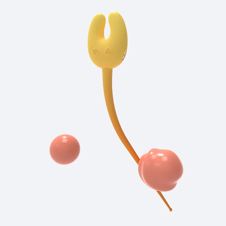 The Oh Collective Glow Pulse Dual Precision Clitoral Vibrator With Foreplay Tickler, Amber/Peach