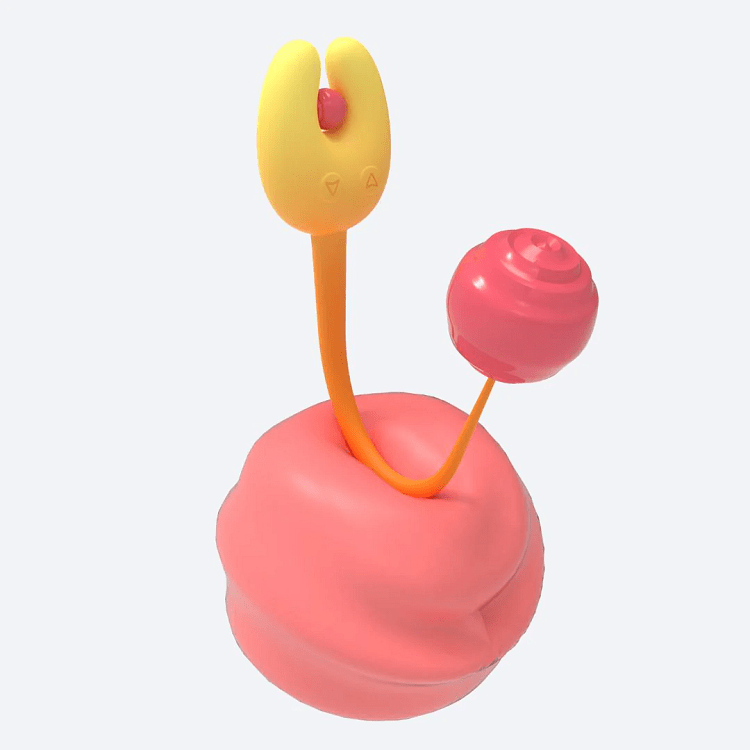 The Oh Collective Glow Pulse Dual Precision Clitoral Vibrator With Foreplay Tickler, Amber/Peach