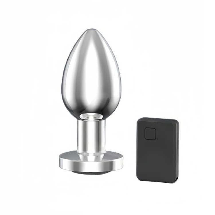 SMD Silver Unicorn, Remote Controlled Butt Plug Vibrator, Δονούμενη Πρωκτική Σφήνα & Χειρισμός μέσω Remote, 10 Vibrations, Ασημί