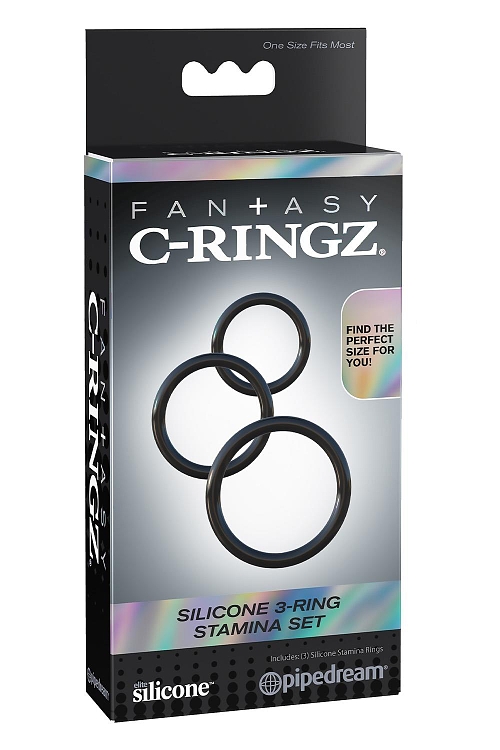 Pipedream Fantasy C-Ringz Silicone 3-Ring Stamina Set