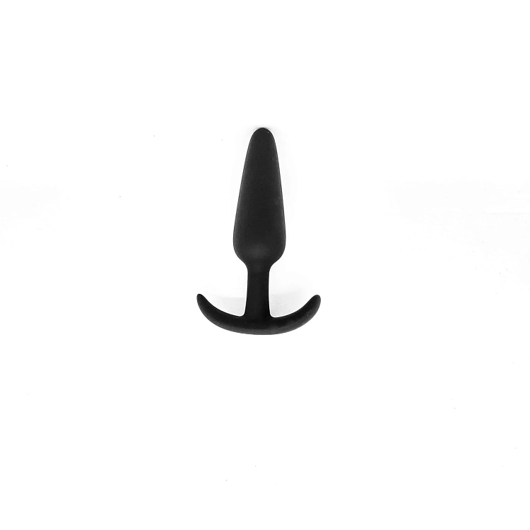 SMD Anal Challenge, Silicone Anal Plug Set With T-Bar, Multiple Shapes for Diverse Stimulation, Σετ των 4, Black