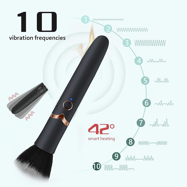 SMD Aye Liner Brush Vibrator, Μίνι Δονητής με 10 Vibrating Modes, Black / Gold