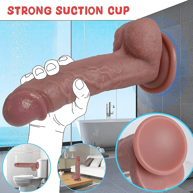 SMD Boytoy Realistic Dildo, Ρεαλιστικό Ομοιώμα Πέους με Όρχεις και Βεντούζα, 17.5cm, Flesh