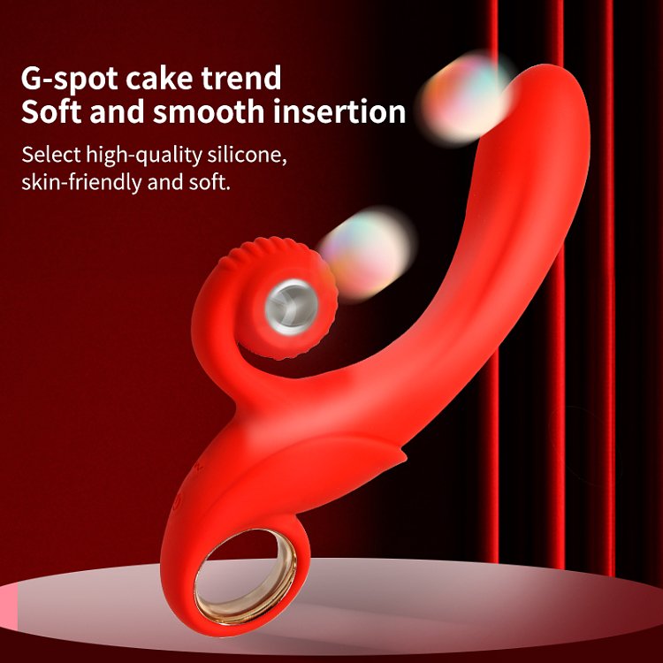 SMD Fantasy, Clitoral Rabbit Vibrator, Dual Stimualtion, Silicone, 10 Vibration Modes, Whisper-Quiet, Red