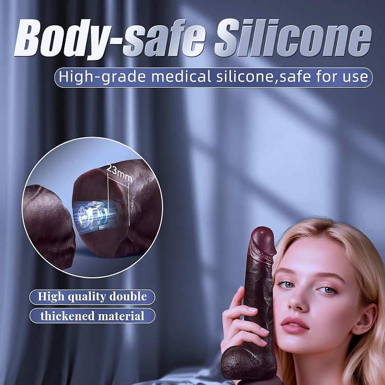 SMD Legend, Realistic Vibrator Dildo 22,5cm με Remote, Thrusting & Heating Function, Black